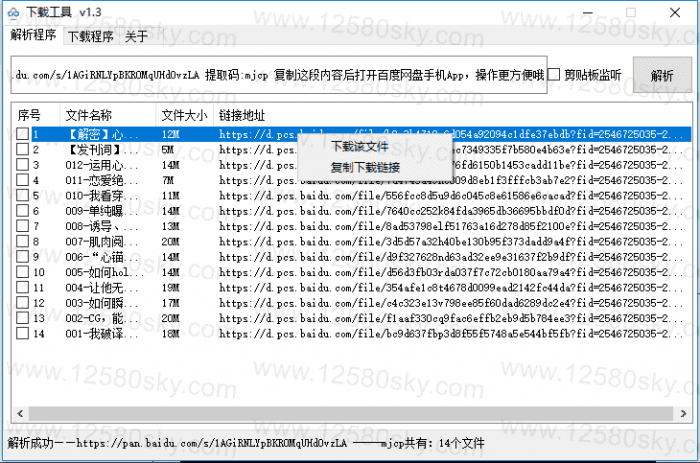 PC百度云免登陆不限速下载工具V1.3插图