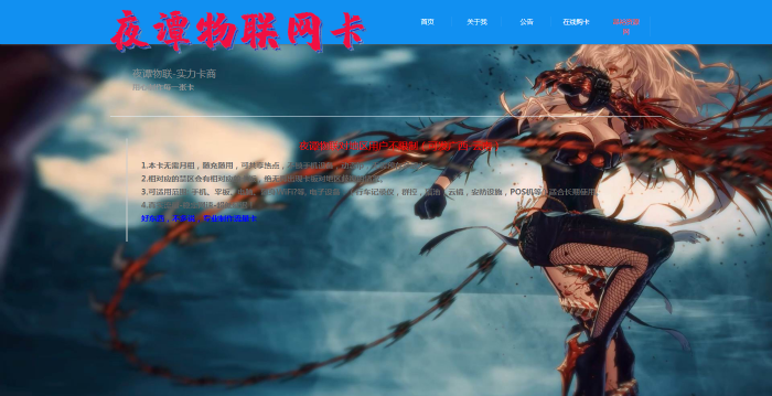 夜谭物联卡介绍官网源码分享插图
