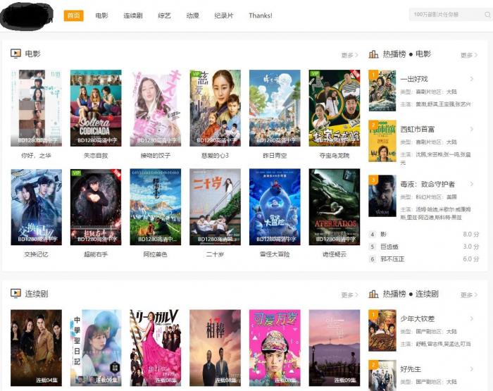 分享个苹果cmsv10自适应清新白橙模板源码-D42资源网