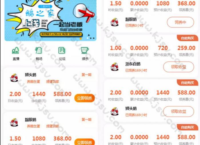 鸡之家挖矿挂机理财分红发圈赚钱系统源码-D42资源网