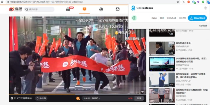浏览器网页视频下载Video Octopus插件-D42资源网