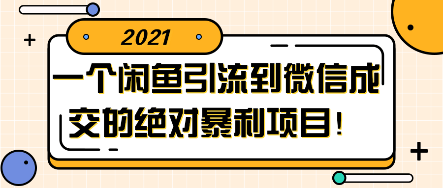 闲鱼引流到微信成交的绝对暴利项目！【视频教程】-D42资源网