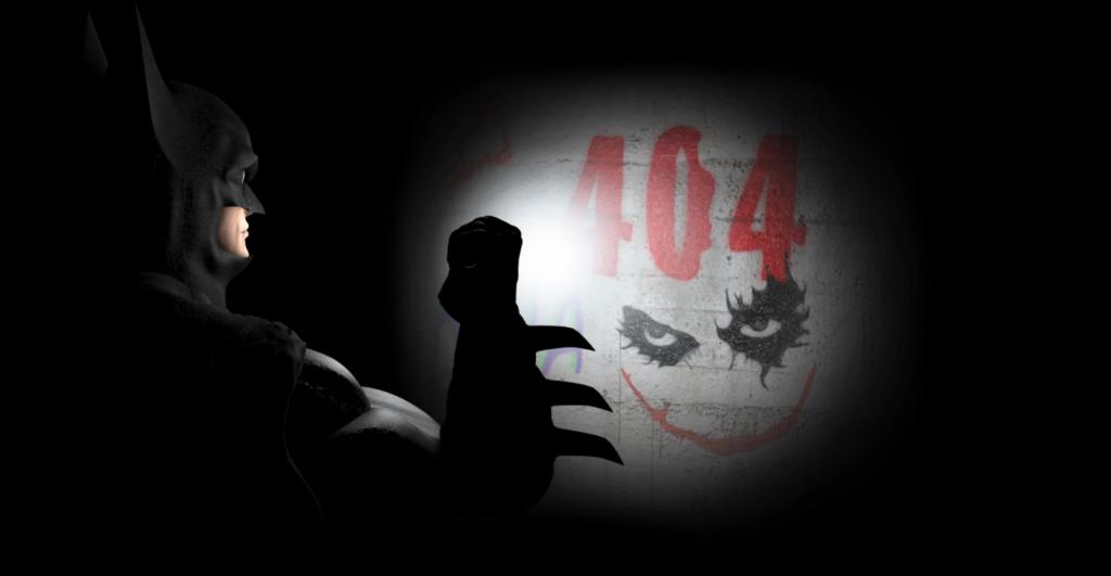 创意黑色蝙蝠侠/小丑404页面源码-D42资源网