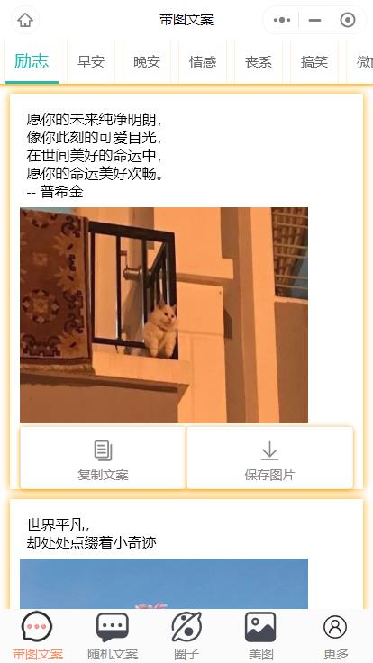 忧心文案小程序第二版首发前端后端源码-D42资源网