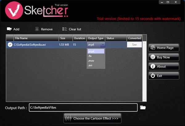视频转漫画卡通动画效果工具 VSketcher 1.0.8 for Win简体中文版-D42资源网