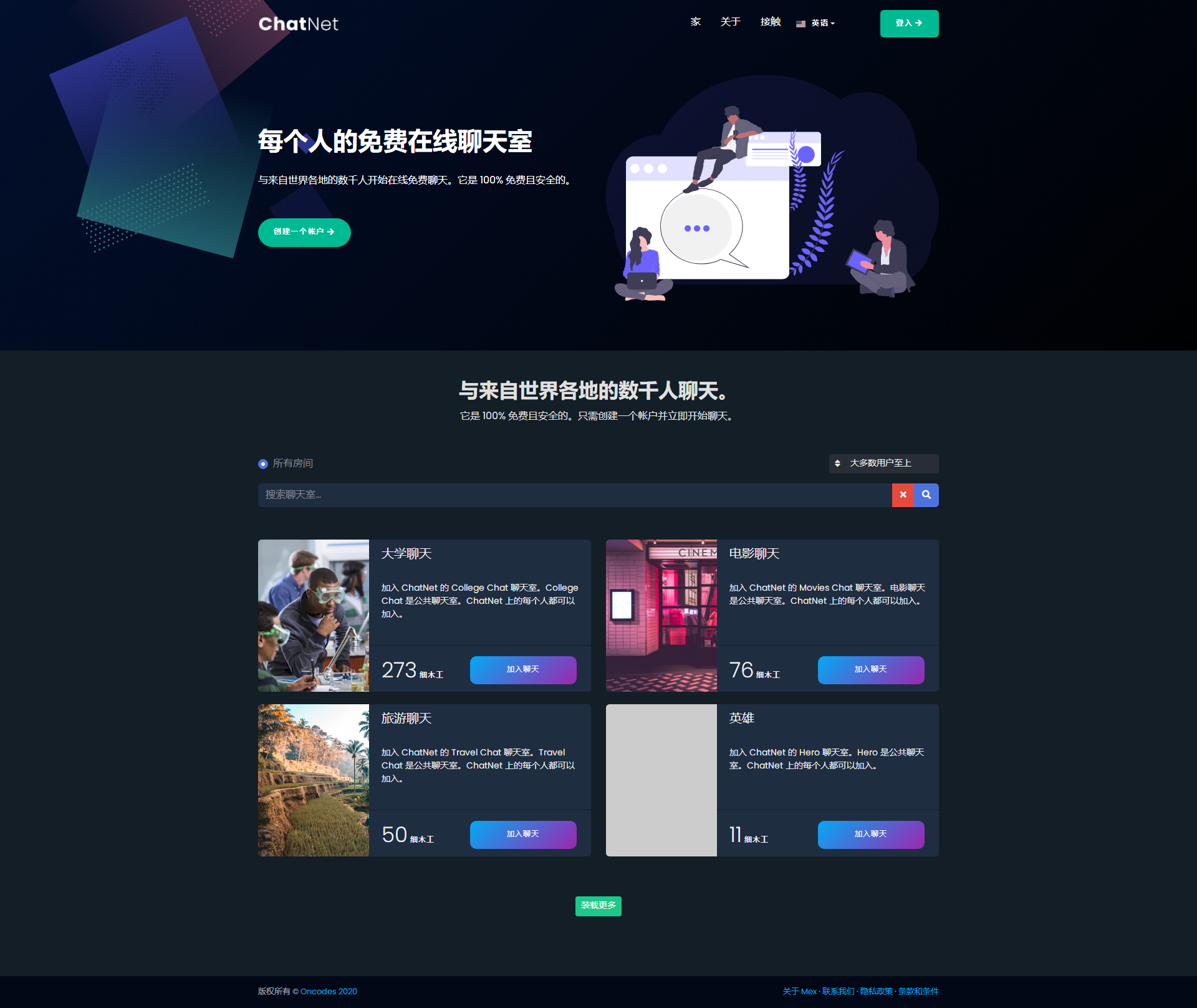 多人在线匿名聊天室/私人聊天室源码/支持同时创建多个聊天室-D42资源网