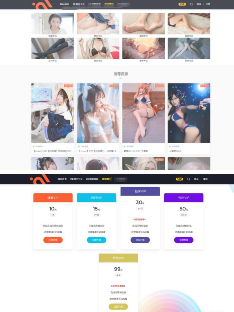 【站长亲测】小姐姐写真WordPress网站源码-D42资源网