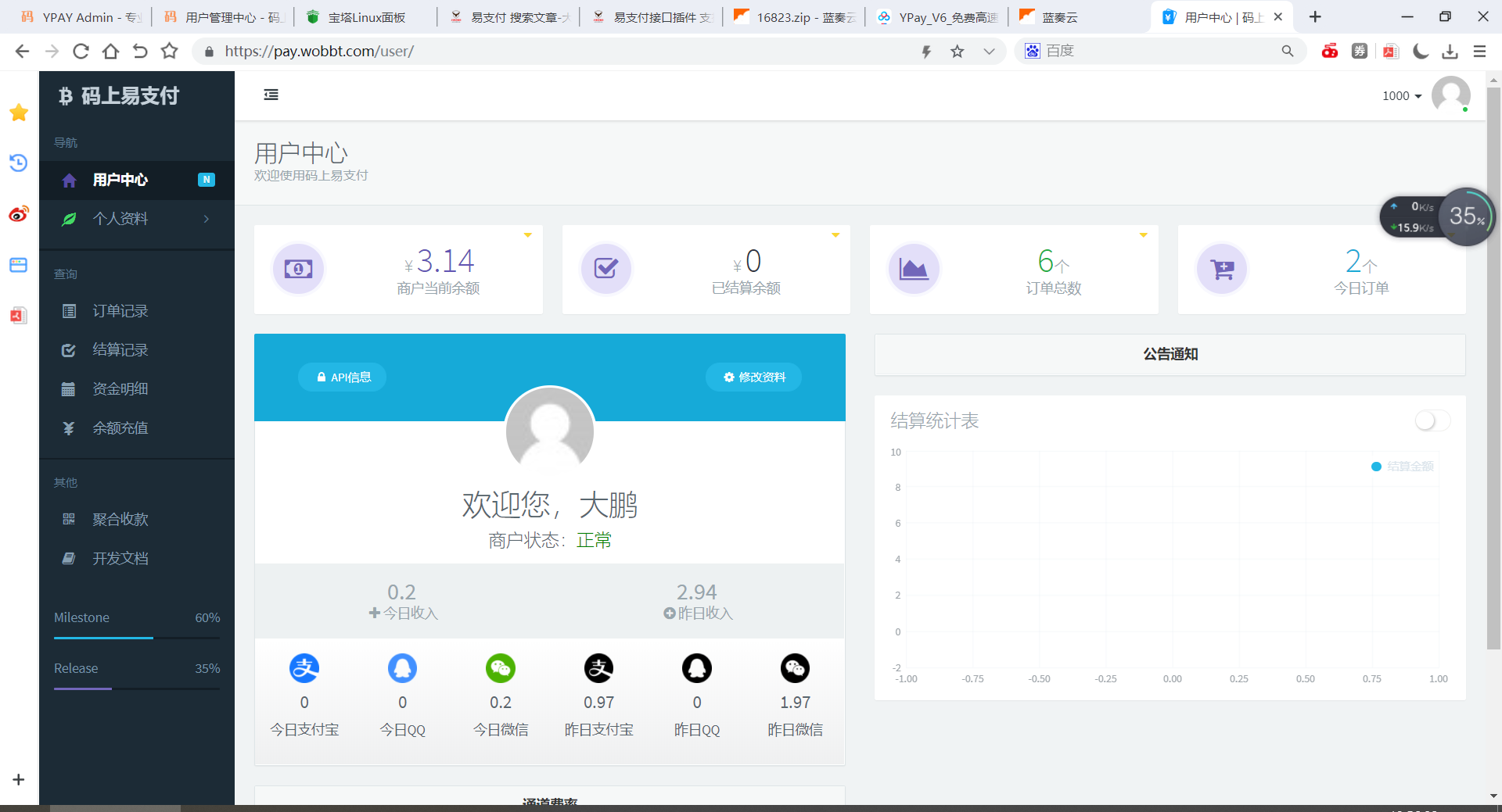 【一生相随亲测】新版彩虹易支付源码多通道轮询一键对接、第三方支付、京东支付、免签约支付、聚合支付插图2