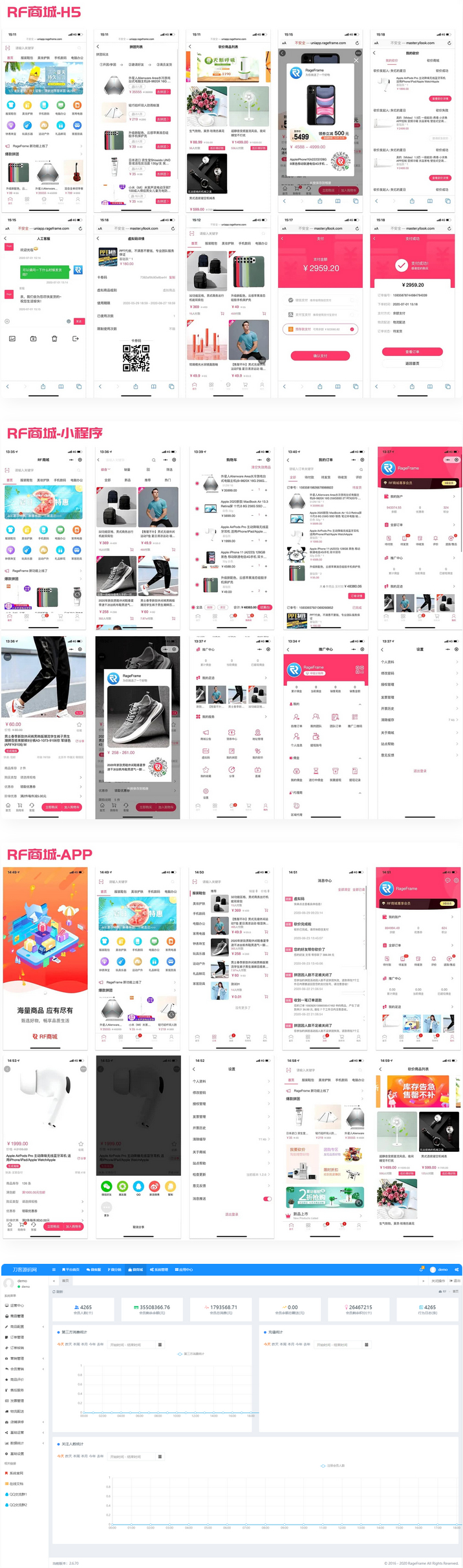 D1012【多端商城源码】全开源的基础商城销售功能的开源微商城-D42资源网